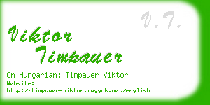 viktor timpauer business card